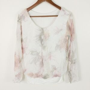 Viola Borghi 100% Silk Top Small Made In Italy